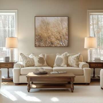 Modern Rustic Touch Lamps with USB Charging Ports