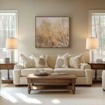 Modern Rustic Touch Lamps with USB Charging Ports