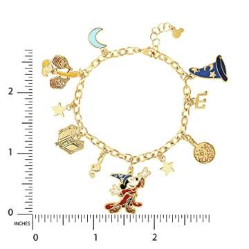Disney Womens Mickey Mouse Fantasia Charm Bracelet - Mickey Mouse Bracelet Jewelry
