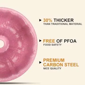 OAMCEG Nonstick Bunte Cake Pans 2-Pack for Baking