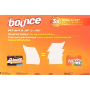 Bounce Pet Hair Fighter Dryer Sheets, Fresh Scent, 180 Count