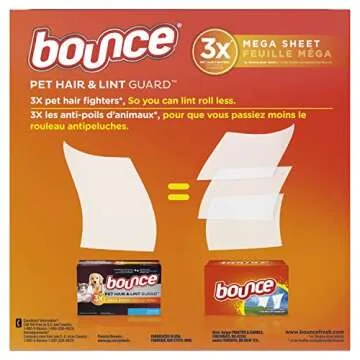 Bounce Pet Hair Fighter Dryer Sheets, Fresh Scent, 180 Count