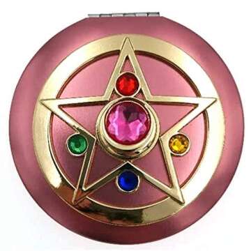 Makeup Compact Mirror - Double Sided Portable Travel Accessory