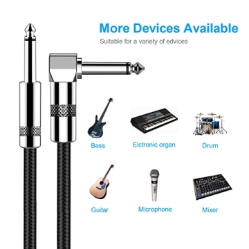 10ft Guitar Cable for Bass & Mandolin - Pro Audio