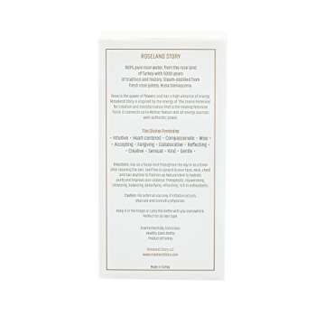 Roseland Story Rose Water 100percent Pure, Organic Mist, Vegan, 3.4 Fl Oz/100 Ml, Steam-Distilled from Fresh Rose Patels, Spray