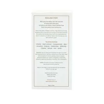 Roseland Story Rose Water 100percent Pure, Organic Mist, Vegan, 3.4 Fl Oz/100 Ml, Steam-Distilled from Fresh Rose Patels, Spray