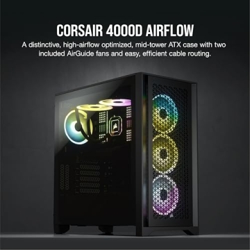CORSAIR 4000D AIRFLOW Mid-Tower ATX Case with Tempered Glass