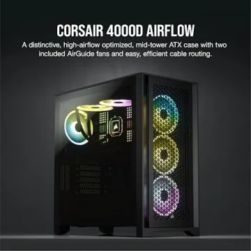CORSAIR 4000D AIRFLOW Mid-Tower ATX Case with Tempered Glass