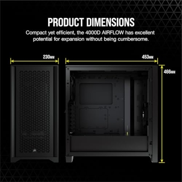 CORSAIR 4000D AIRFLOW Mid-Tower ATX Case with Tempered Glass