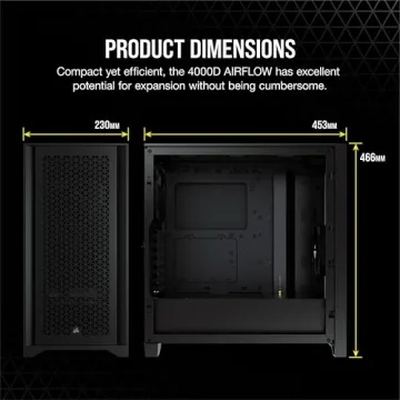 CORSAIR 4000D AIRFLOW Mid-Tower ATX Case with Tempered Glass