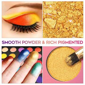 BONNIESTORE Colorful Eyeshadow Palette, 45 Colors Spring Summer Makeup Eyeshadow Palette, High Pigmented Matte Glitter Smooth Blendable Long Lasting Waterproof Eye Shadow Makeup Pallet