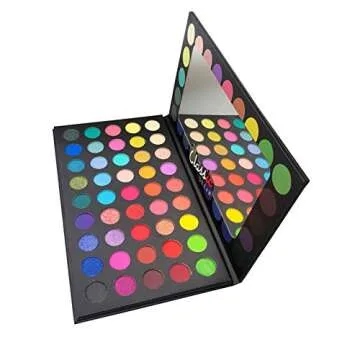 BONNIESTORE Colorful Eyeshadow Palette, 45 Colors Spring Summer Makeup Eyeshadow Palette, High Pigmented Matte Glitter Smooth Blendable Long Lasting Waterproof Eye Shadow Makeup Pallet