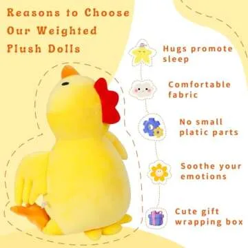 Comforting IdeaMeme Weighted Chick Plush for All Ages