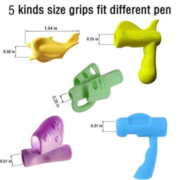 TANBT Pencil Grips, Pencil Grips for Kids Handwriting Preschool Writing Aid Grip Training Finger Grip for Pencil Kids Toddler Beginners Kindergarten Writing Posture Correction Tools
