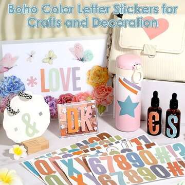 600 Pcs 36 Sheets Large Letter Stickers Set for Craft Projects and Decorations