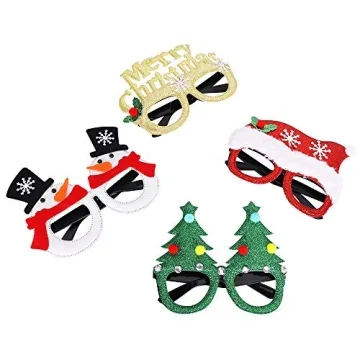 Max Fun 12Pcs Christmas Glitter Party Glasses