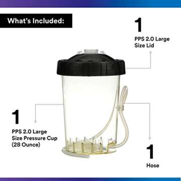3M PPS 2.0 H/O Pressure Cup with Air Hose, 26124, Large, 28 Ounces, Use with 3M Accuspray HGP Spray ...