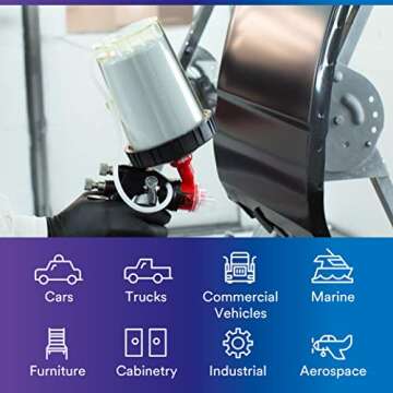 3M PPS 2.0 H/O Pressure Cup with Air Hose, 26124, Large, 28 Ounces, Use with 3M Accuspray HGP Spray Gun for Thick High-Viscosity Latex Paints, Varnishes, Coatings and Primers, 1 Pack