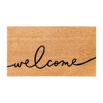 THEODORE MAGNUS Door Mat – Coir Doormat for Outdoor Entrance, Durable Welcome Mat with Non-Slip Ba...