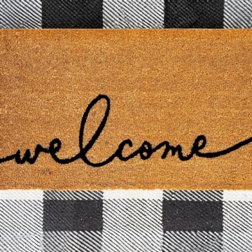 Stylish Coir Welcome Mat with Non-Slip Backing for Home