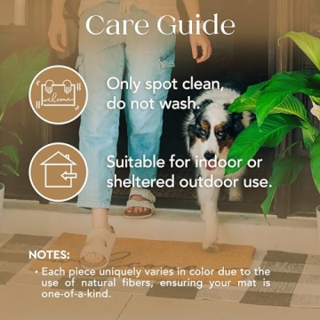 Stylish Coir Welcome Mat with Non-Slip Backing for Home