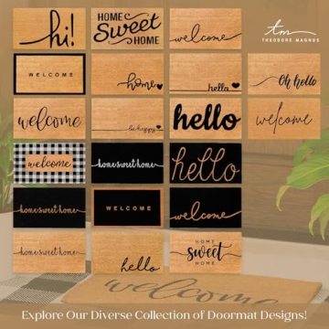 Stylish Coir Welcome Mat with Non-Slip Backing for Home