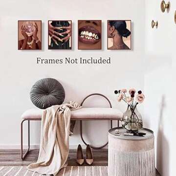 Empowering Black Woman Art Poster Set for Home Decor