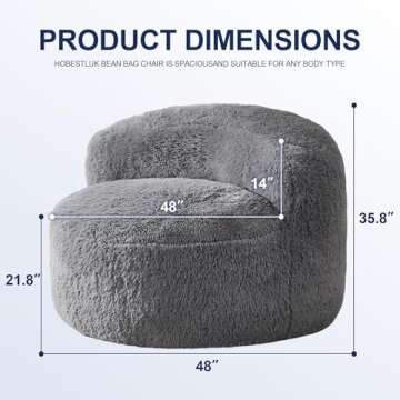 Hobestluk Oversized Bean Bag Chair - Plush Comfort for Everyone