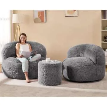 Hobestluk Bean Bag Chair for Adults - Comfortable & Large