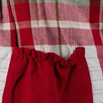 DII Womens Fall & Thanksgiving Kitchen Apron Adjustable, Long Waist Ties, Apple Orchard