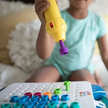 Educational Insights Design & Drill Take-Along Toolkit, 66 Piece Set with Drill Toy, Kids Drill Sets, STEM Toy, for Boys & Girls, Ages 3+