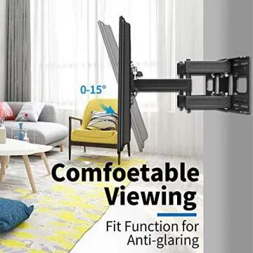 FOZIMOA TV Wall Mounts Bracket for Most 28-86 Inches TVs, Full Motion Wall Mount with Swivel, Mount with Swivel Articulating Arm, Max VESA 600x400mm.