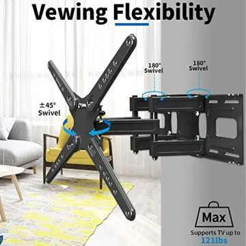 FOZIMOA TV Wall Mounts Bracket for Most 28-86 Inches TVs, Full Motion Wall Mount with Swivel, Mount with Swivel Articulating Arm, Max VESA 600x400mm.
