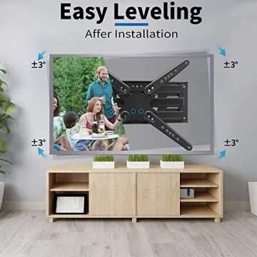 FOZIMOA TV Wall Mounts Bracket for Most 28-86 Inches TVs, Full Motion Wall Mount with Swivel, Mount with Swivel Articulating Arm, Max VESA 600x400mm.
