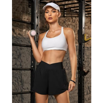 Blooming Jelly Women's High Waisted Workout Shorts