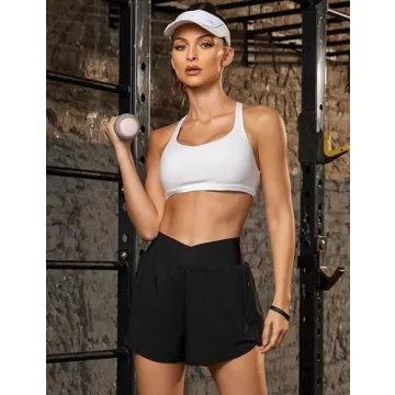 Blooming Jelly Women's High Waisted Workout Shorts