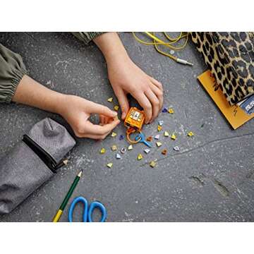 LEGO DOTS Bag Tag Leopard 41929 DIY Craft Decorations Kit; A Great Gift for Kids Who Like to Make Their Own Bag Tags and Accessories; Makes a Fun, Customizable Toy, New 2021 (84 Pieces)