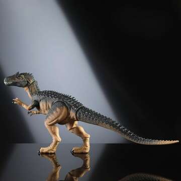 Mattel Jurassic World Hammond Collection Allosaurus Dinosaur Action Figure, Premium Movie Design, Glass Eyes & Wired Tail, 19 Points of Articulation
