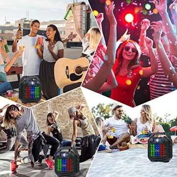 VerkTop Karaoke Machine with Bluetooth & Disco Lights