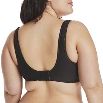 Hanes Women's Comfort Evolution Bra, Black, Large