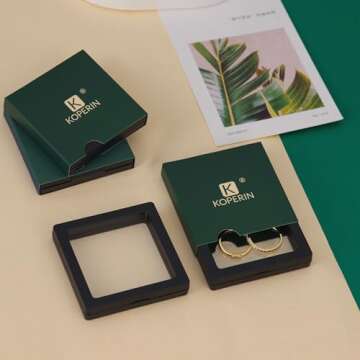 Lightweight Koperin Gold Dangle Hoops Earrings for Women