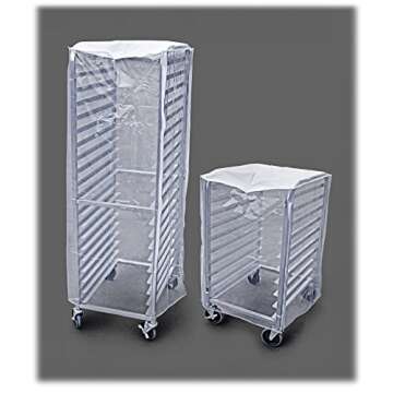 New Star Foodservice 36565 Commercial-Grade Sheet Pan/Bun Pan Rack Cover, Plastic, 20-Tier, 28" L x 23" W x 61" H, Clear
