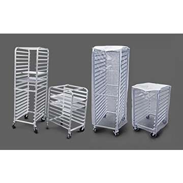 New Star Foodservice 36565 Commercial-Grade Sheet Pan/Bun Pan Rack Cover, Plastic, 20-Tier, 28" L x 23" W x 61" H, Clear