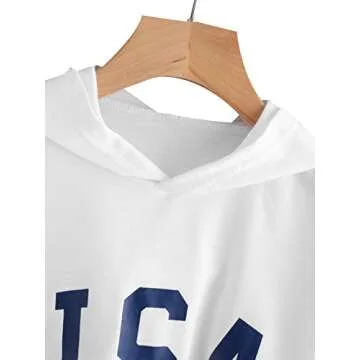 Stylish SweatyRocks Women's Crop Top Hoodies