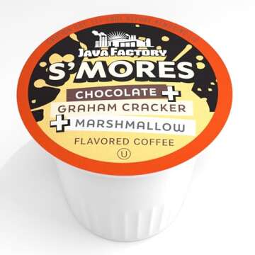 Java Factory S'mores Coffee Pods - Chocolate Graham Marshmallow Flavor
