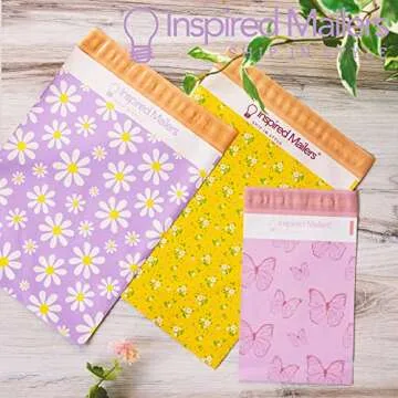 Inspired Mailers - Poly Mailers 10x13-100 Pack - Pastel Ombre - Shipping Bags for Clothing - Large Mailing Envelopes - Shipping Envelopes - Package Bags - Poly Bags 10x13