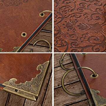 Barsone Leather Scrapbook Album for Lasting Memories