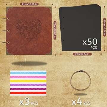 Barsone Leather Scrapbook Album for Lasting Memories