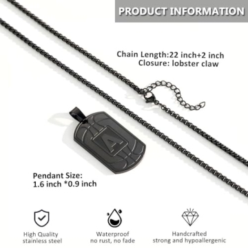 Basketball Initial Necklace - Personalized Gift for Men