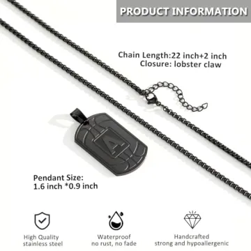 Basketball Initial Necklace - Personalized Gift for Men